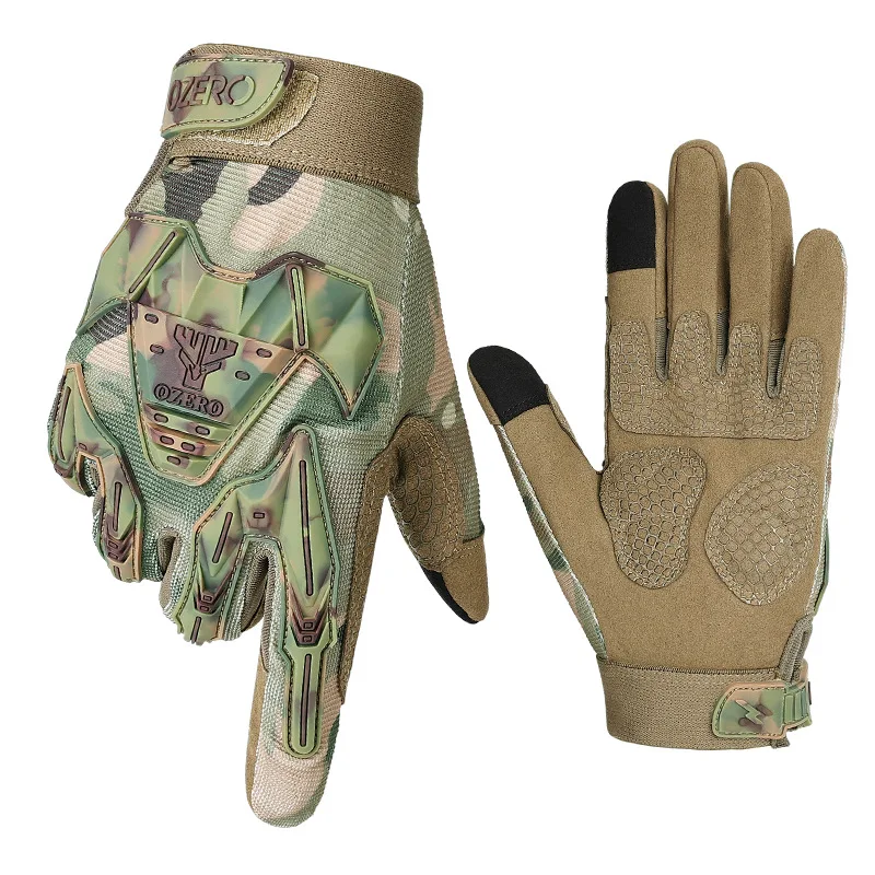 Full Finger Tactical Gloves, Hunting Camouflage Gloves, Anti-Slip, Outdoor Jungle Training, Mountaineering