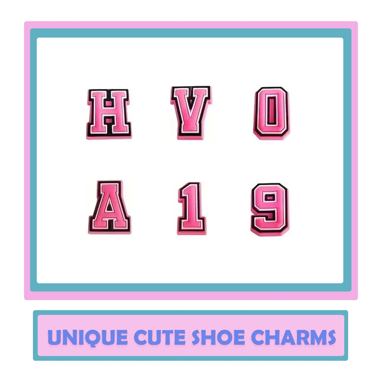 54Pcs Pink Letter Alphabet Heart Series Shoe Charms For Shoe Sandals , PVC DIY Shoe Decorations Accessories Shoes Pins