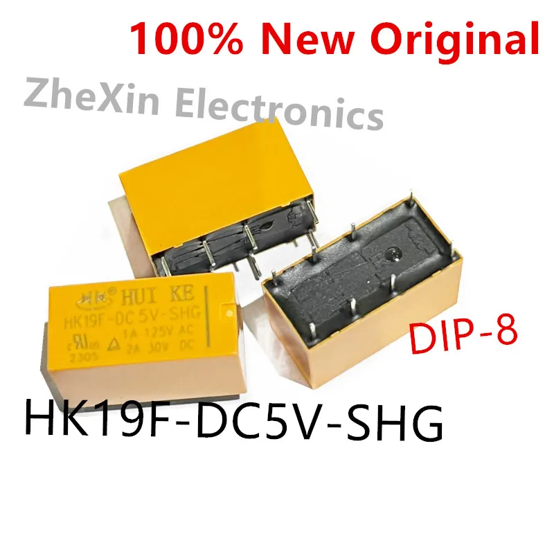 10PCS/Lot  HK19F-DC24V-SHG、HK19F-DC12V-SHG、HK19F-DC5V-SHG  DIP-8  New Original Signal Relay  HK19F-12VDC-SHG、HK19F-24VDC-SHG