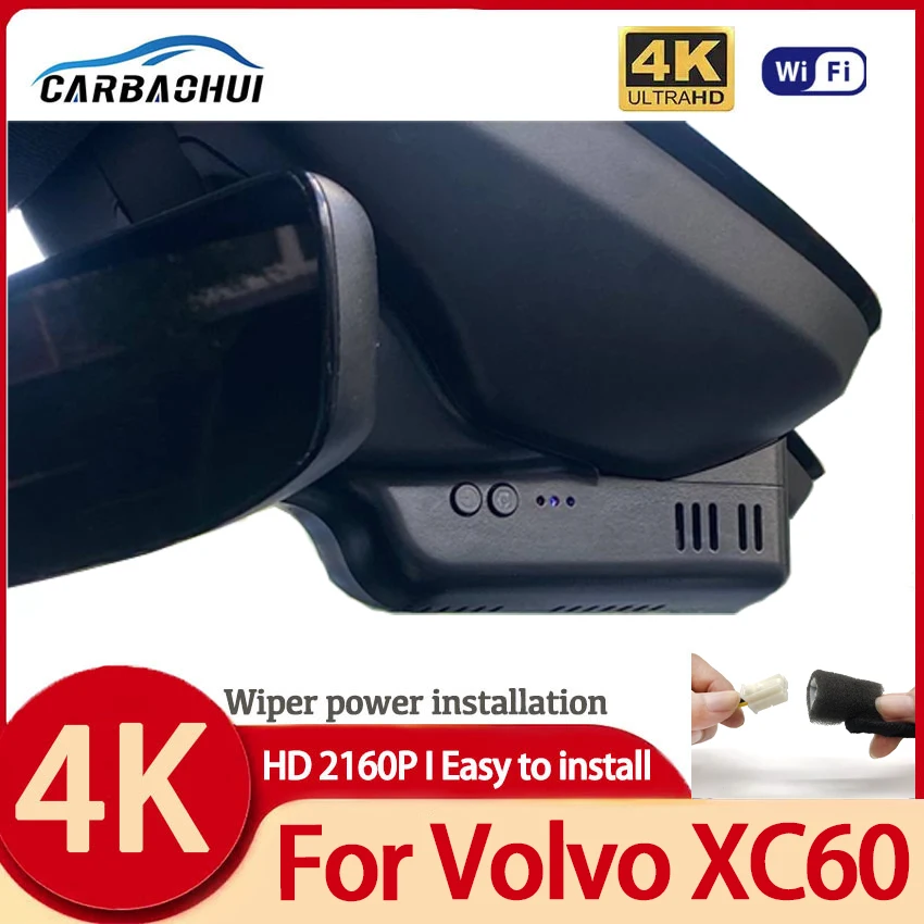 Car DVR For Volvo XC60 2012 To 2025 Plug and play Dash Cam 4K,Wifi Camera Video Recorder Dashcam Accessories For Volvo XC60