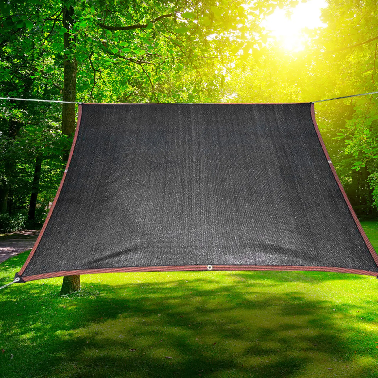 

1Pcs Black Shade Sail Sunshade Sail Blocking Uv Heat Insulation Net for Garden Patio Balcony Outdoor Canopy Awning