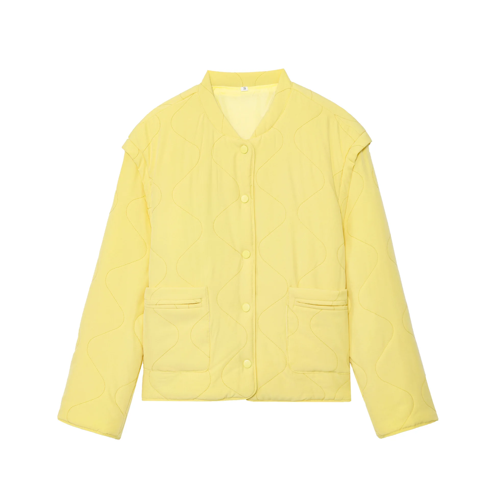 

Loose Pure Color European And American Style Summer New Cotton Jacket Coat With Pockets For Women Casual Fashion Outerwear