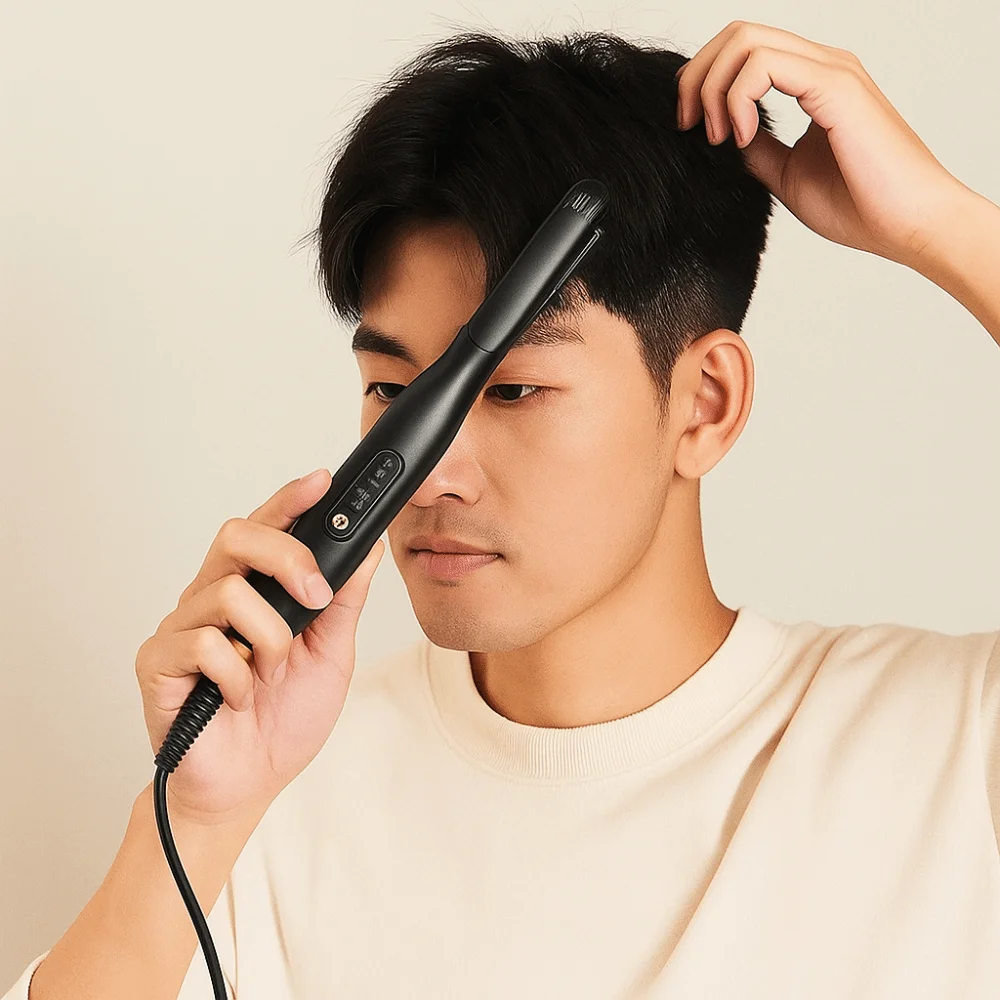 

Мини-выпрямитель для волос 2-в-1 с нескользящей ручкой, автоматическим отключением, термостойкий, с быстрым нагревом, для домашнего использования, для укладки волос