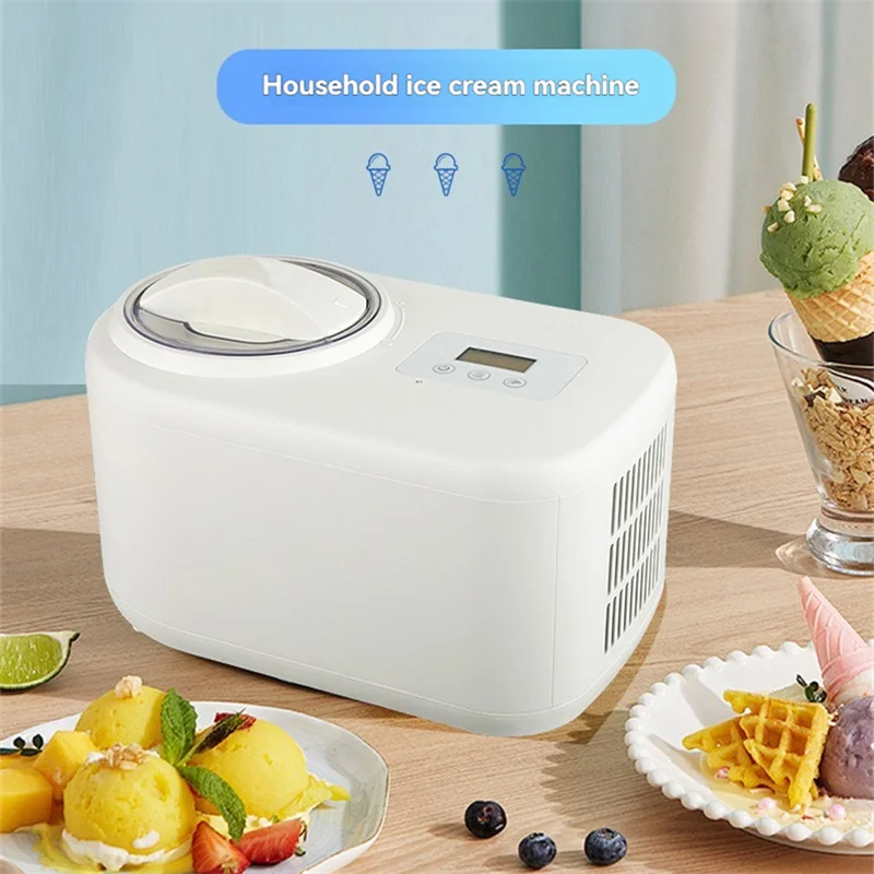 

Мороженица для дома, маленькая мини-мороженица, 1000 мл, автоматическое смешивание, самодельная машина для мороженого, йогуртовые машины для мороженого