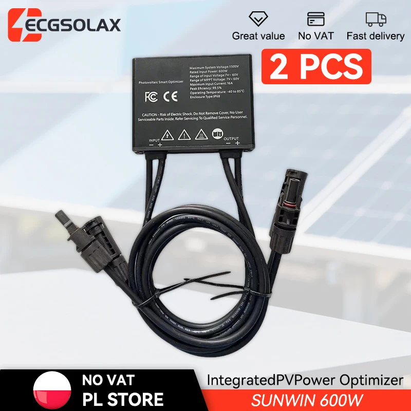 Pannello solare ECGSOLAX SUNWIN 600W 2PCS standard europeo, molto compatibile con i inverter di prima linea del marchio ECGSOLAX ECT