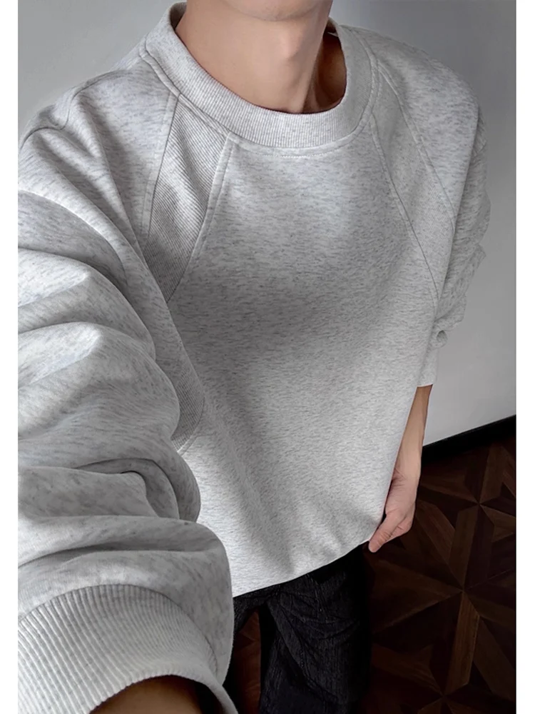 

Мужская повседневная толстовка с круглым вырезом, деконструированный пэчворк, винтажный американский стиль, осенняя новинка, парные куртки из хлопка Харбин