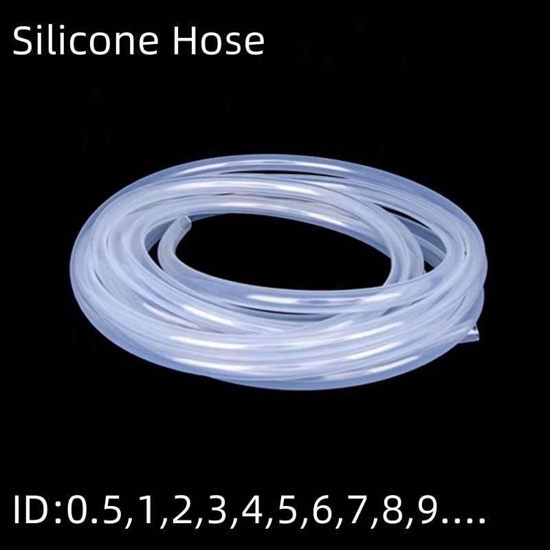 Food Grade Transparent Silicone Rubber Hose Flexible Nontoxic Silicone Tube Clear soft 1 meter  ID 0.5 1 2 3 4 5 6 7 8 9 10 mm O