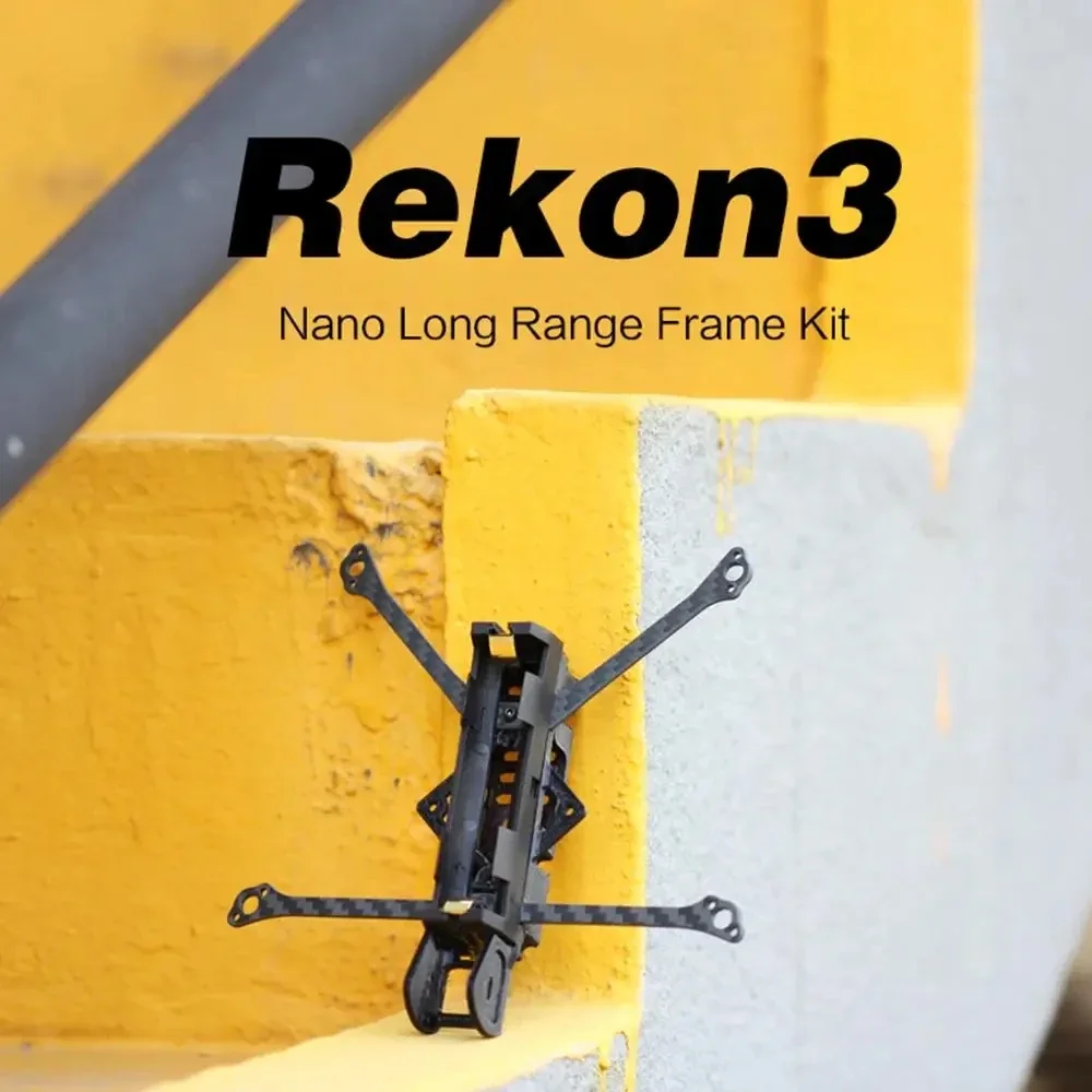 HGLRC Rekon3 140mm 3K Fibra di carbonio 3 pollici Kit telaio a lungo raggio per 18650 FPV Racing Freestyle LR3 Nano Drone a lungo raggio Parti fai da te