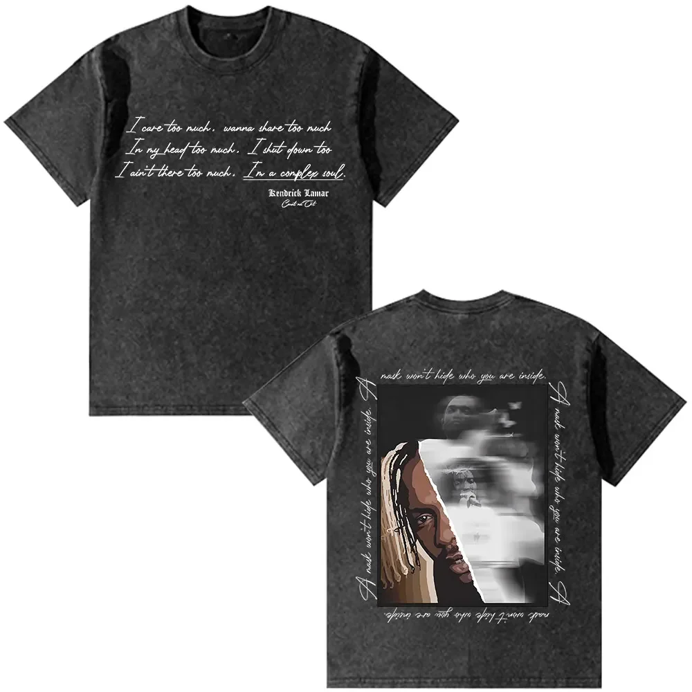 

Kendrick Lamar They Don't Like Us T-Shirts Men's and Women's Fashion Hip Hop Vintage Washed T-Shirts Summer Cotton T-Shirts