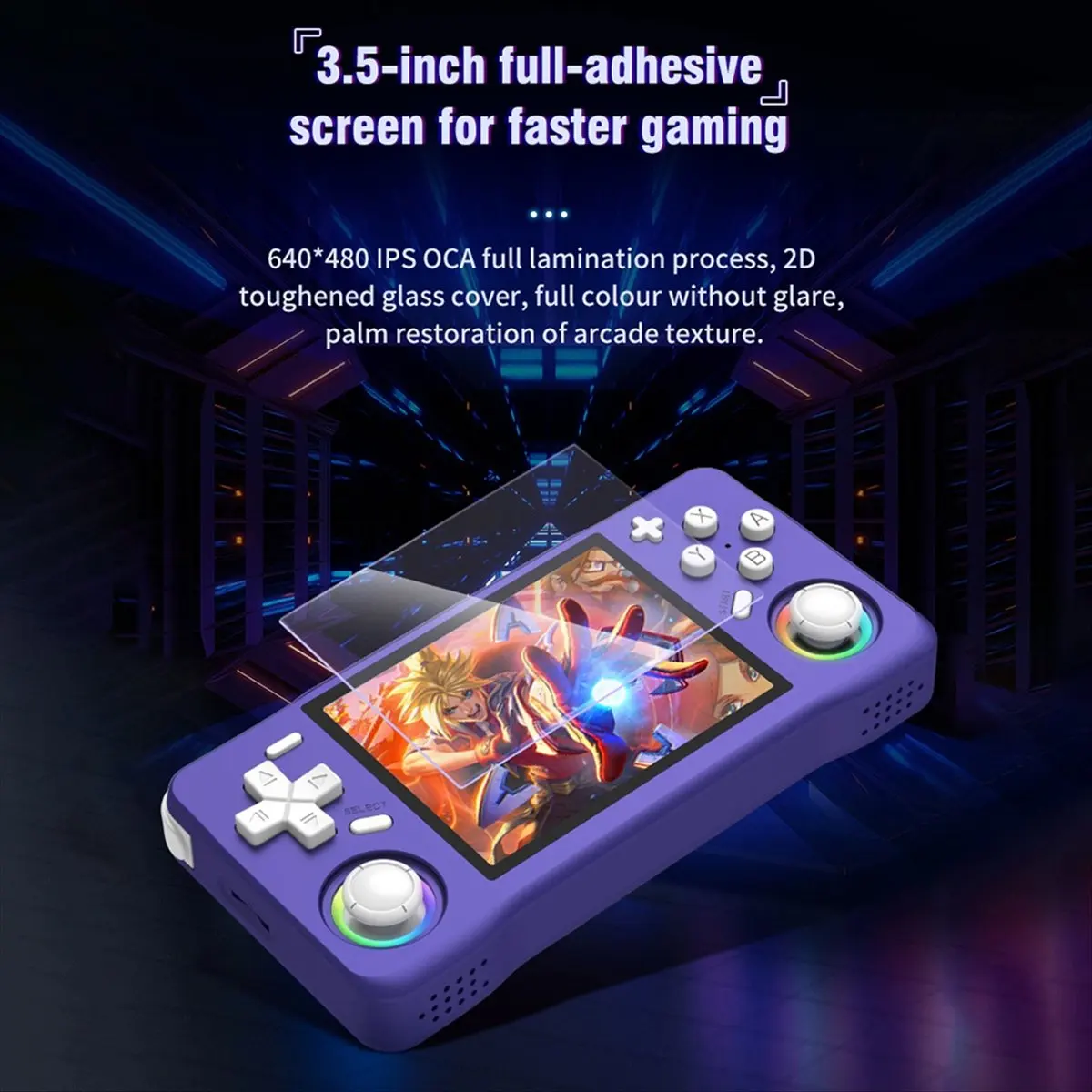T500C-XF35H Retro Handheld Video Game Console Portable 64G Preloaded Games 3.5 Inch IPS Screen WiFi Linux Pocket Player A HOT