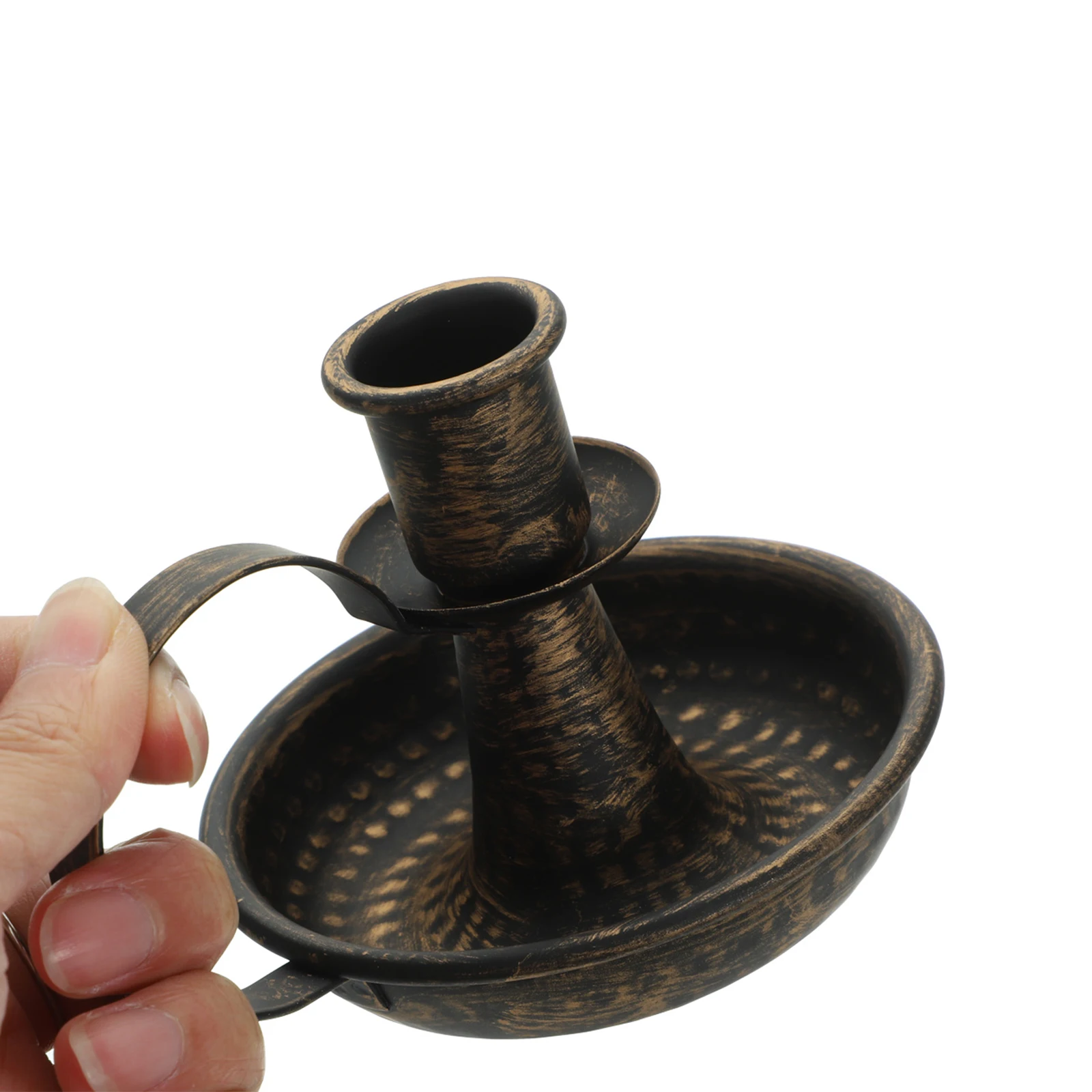 

Vintage Retro Bronze Iron Taper Holder Candlestick Stand for Wedding Farmhouse Party Decoration Wrought Iron Candlesticks