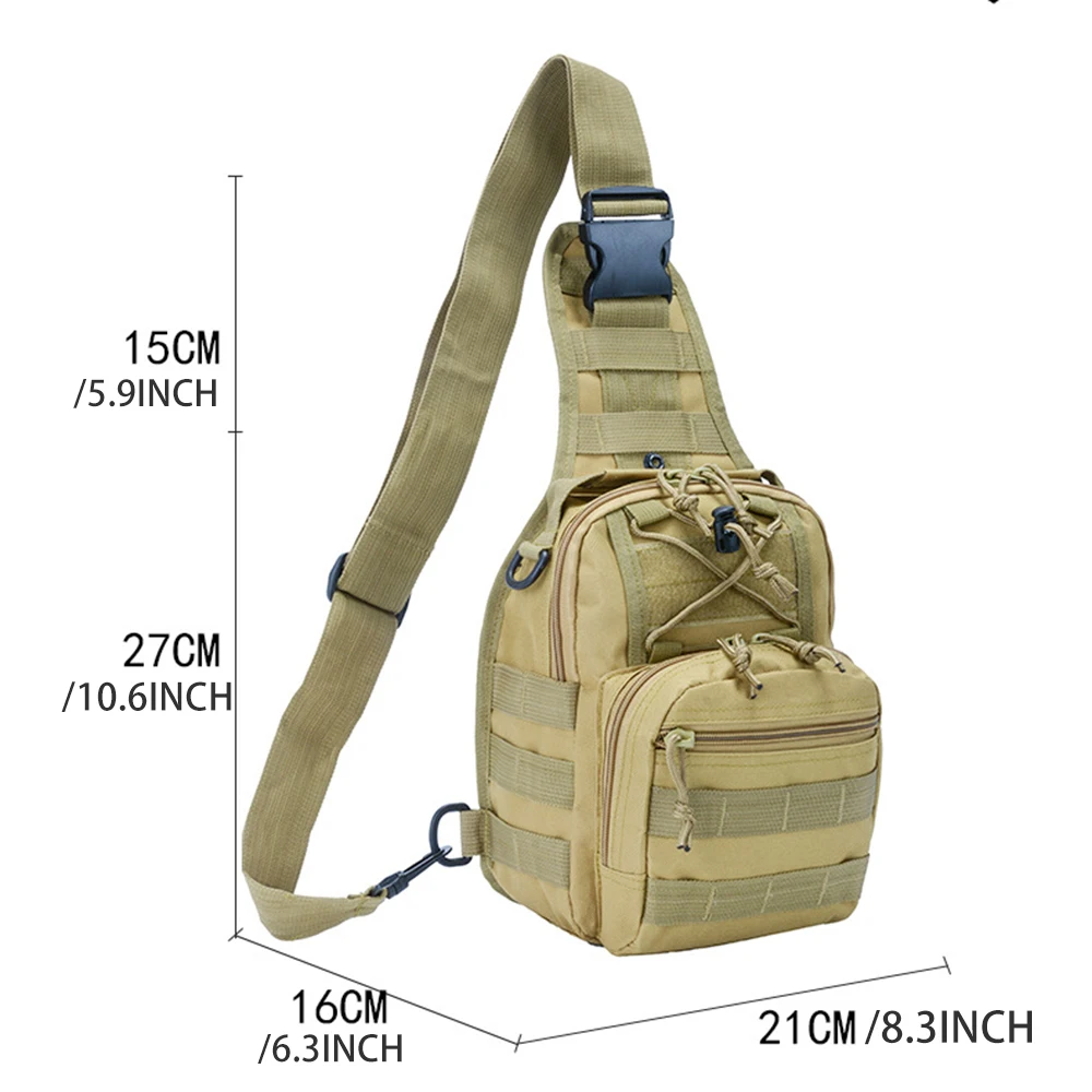 Men\'s Tactical Chest Bag Hiking Trekking Sports Climbing Backpack Camping Hunting Daypack Fishing Outdoor Military Shoulder Bags