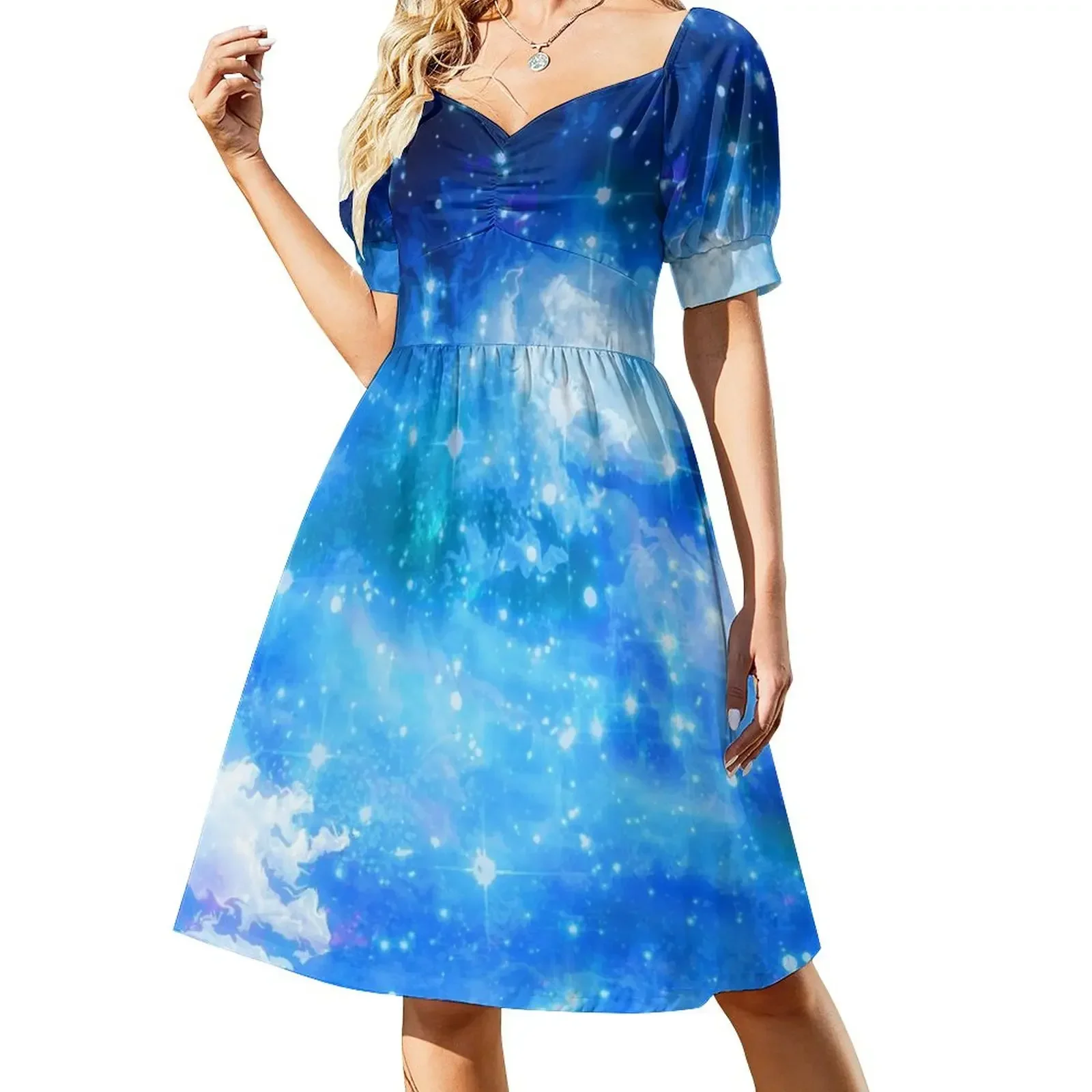 

Blue Cloudy Night Sky Sleeveless Dress summer outfits for women 2025 elegant women's dresses sale Dress