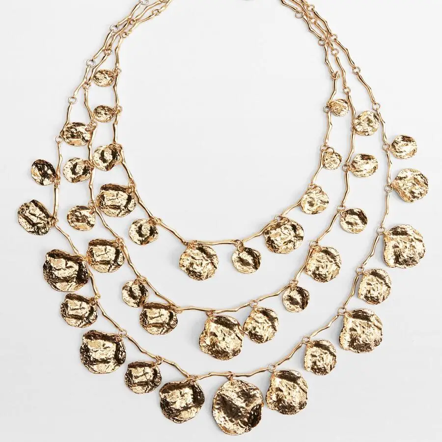 2025 New Golden Vintage Punk Medallion Coins Metal Choker Earrings Women Jewelry Sets Indian Statement Large Collar Necklace - view 2