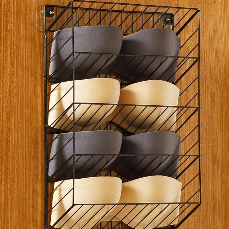 Underwear Storage Hanging Bag Wall Mounted Non-Perforated Wardrobe Pantyhose Organizer Space-Saving Design