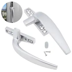 Aluminum Alloy 7 Letter Inner Flush Handle for Window Sliding Door Lock Cylinder Design for Home Office Bedroom