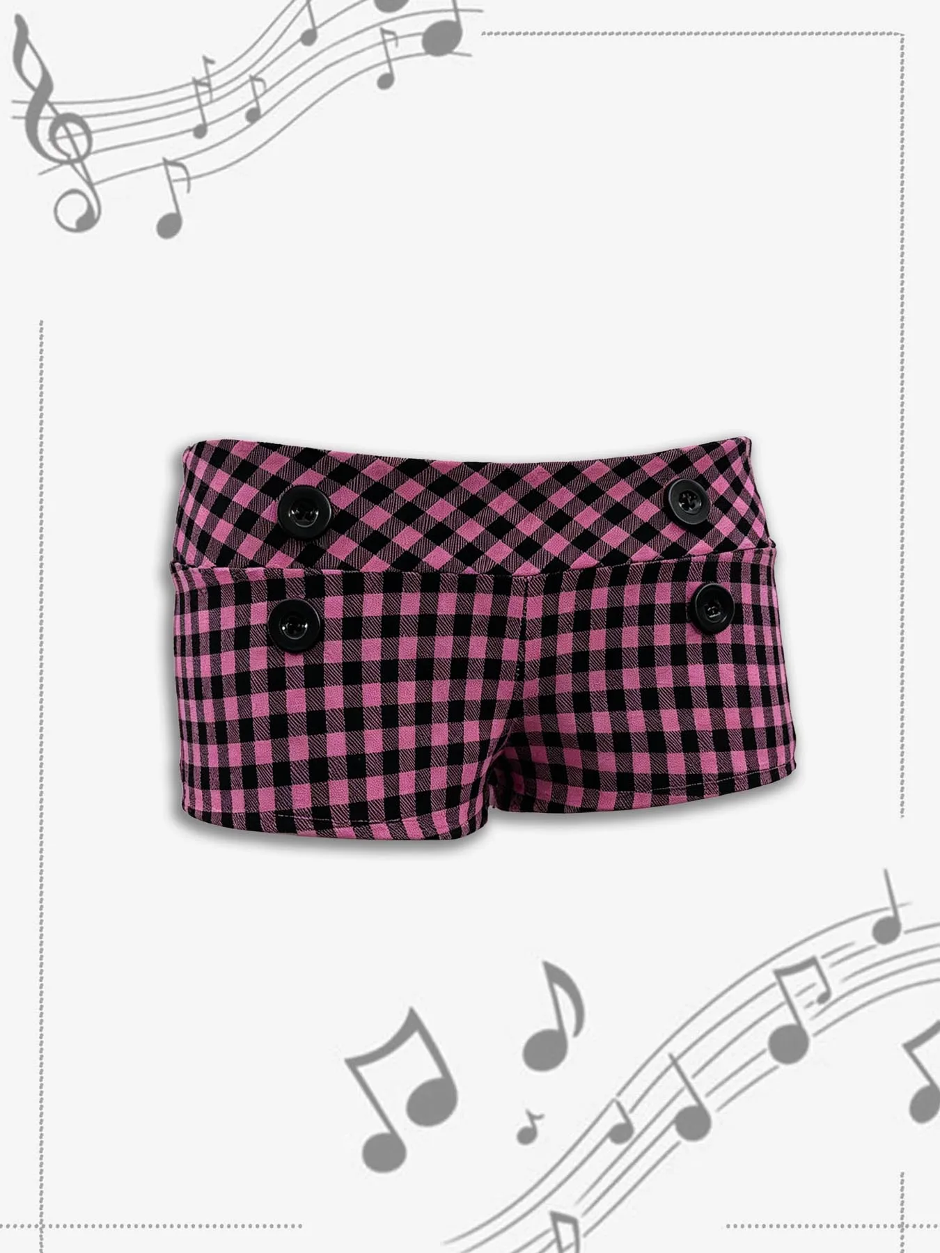 2026 neue sommerliche Vintage-Shorts im Karomuster für Mädchen, mit dekorativem Schnallendesign, Streetwear-Mode und vielseitigem Stil – Detail 6