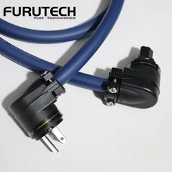 FURUTECH 3ts20 Alpha OCC Conductor HiFi audio speaker Power Cord with Original FI-11 L-Type 90° Elbow Plug made in japan