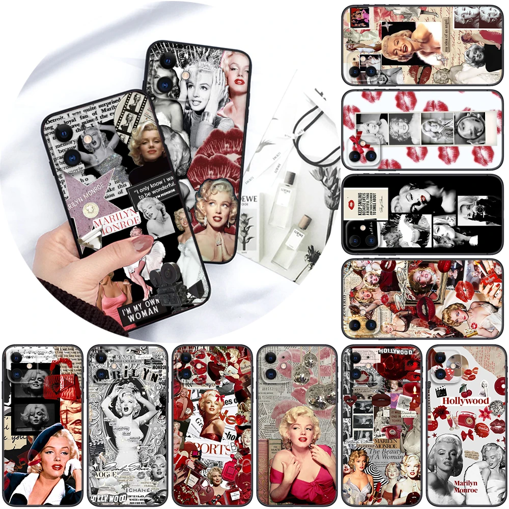 Marilyn M-Monroe Soft Case for Redmi Note 11 11S 10 10T 10 Pro Max 10S 9T 9 9S 8 8T 7 Xiaomi Mi 11 11I 12 12X