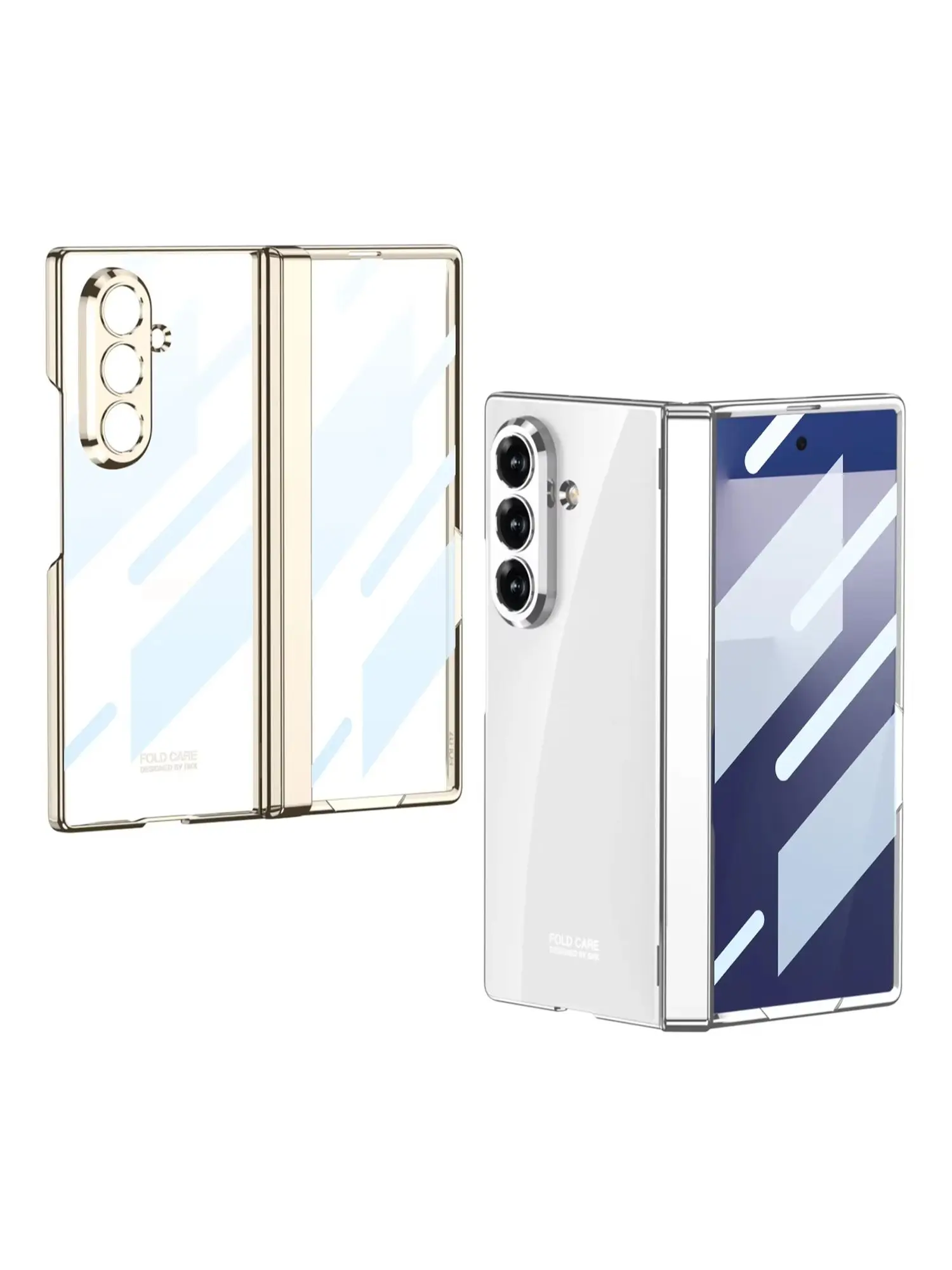 Etui z zawiasem magnetycznym do Samsung Galaxy Z Fold 7 Powłoka szklana na zewnętrzny ekran Przezroczysta twarda obudowa do etui Galaxy Z Fold7 — zdjęcie produktu 7