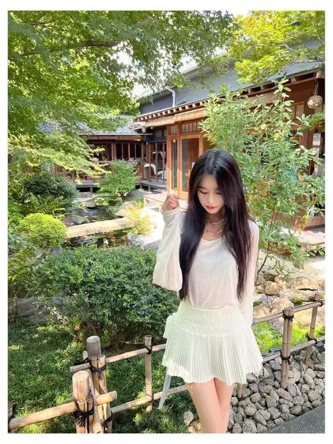 تنورة قصيرة مطوية بأشرطة من الدانتيل الحلو النقي اليابانية Y2k عالية الخصر بقصة ضيقة على شكل حرف a التنانير لوليتا Kawaii Faldas #6