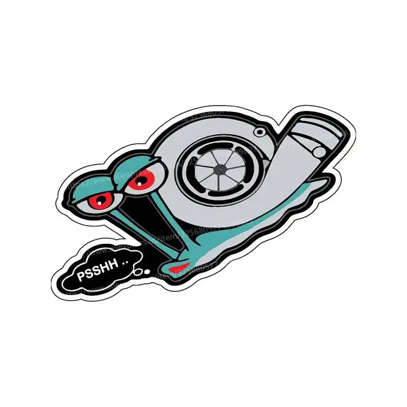 مضحك توربو الحلزون سيارة ملصق ملصق حائط من الفينيل مقاوم للماء النافذة الخلفية دراجة نارية شاحنة مصد السيارة محمول الديكور SH570 #5