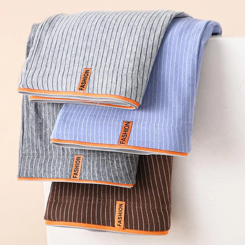 

Men Boxer Underwear Solid Color Ribbed U-Convex Shorts Briefs Mid-rise Elastic Waist Soft Breathable Fabric Panties 2025