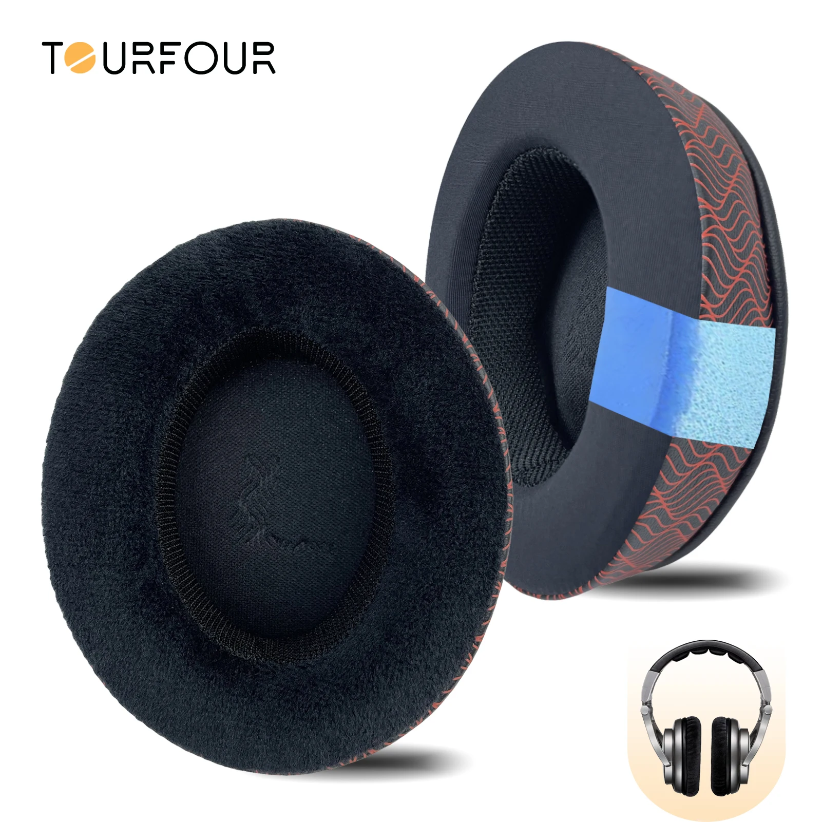 TOURFOUR Replacement Earpads for Shure SRH440,SRH840,SRH1440,SRH1840,SRH940,SRH240 Headphones Ear Headband Change color