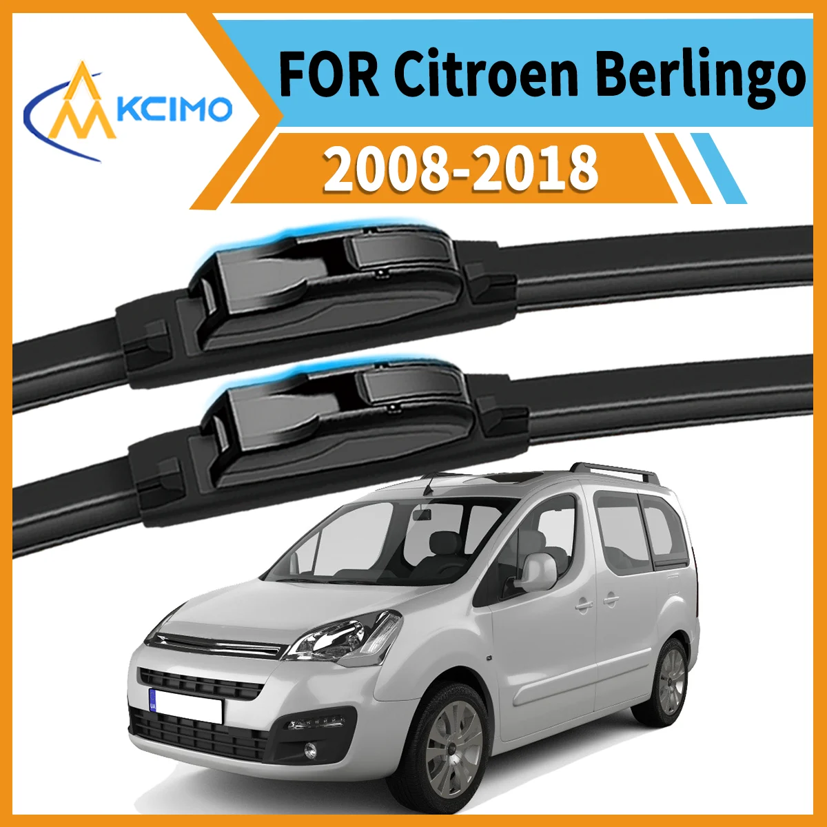 

Ultimate 2 Front Wiper Blades for Citroen Berlingo B9 2008–2018 Ensures Clear Vision & Safe Driving in Rain Snow or Sun