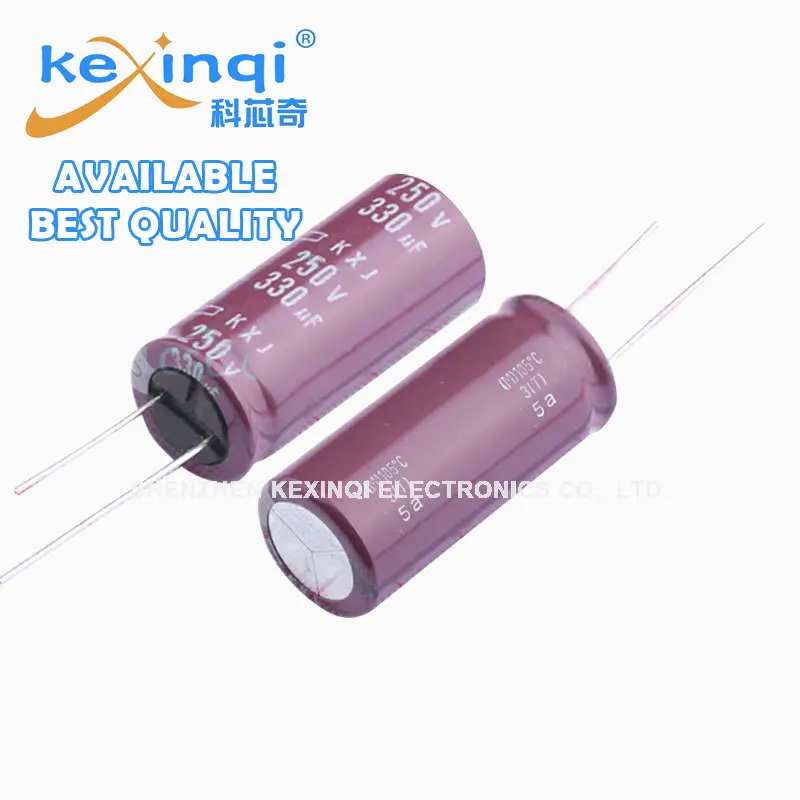 5pcs EKXJ251ELL331MM40S Aluminum Electrolytic Capacitor 250VDC 330uF Tol 20% 18x40mm Japanese 250V 18*40 KXJ