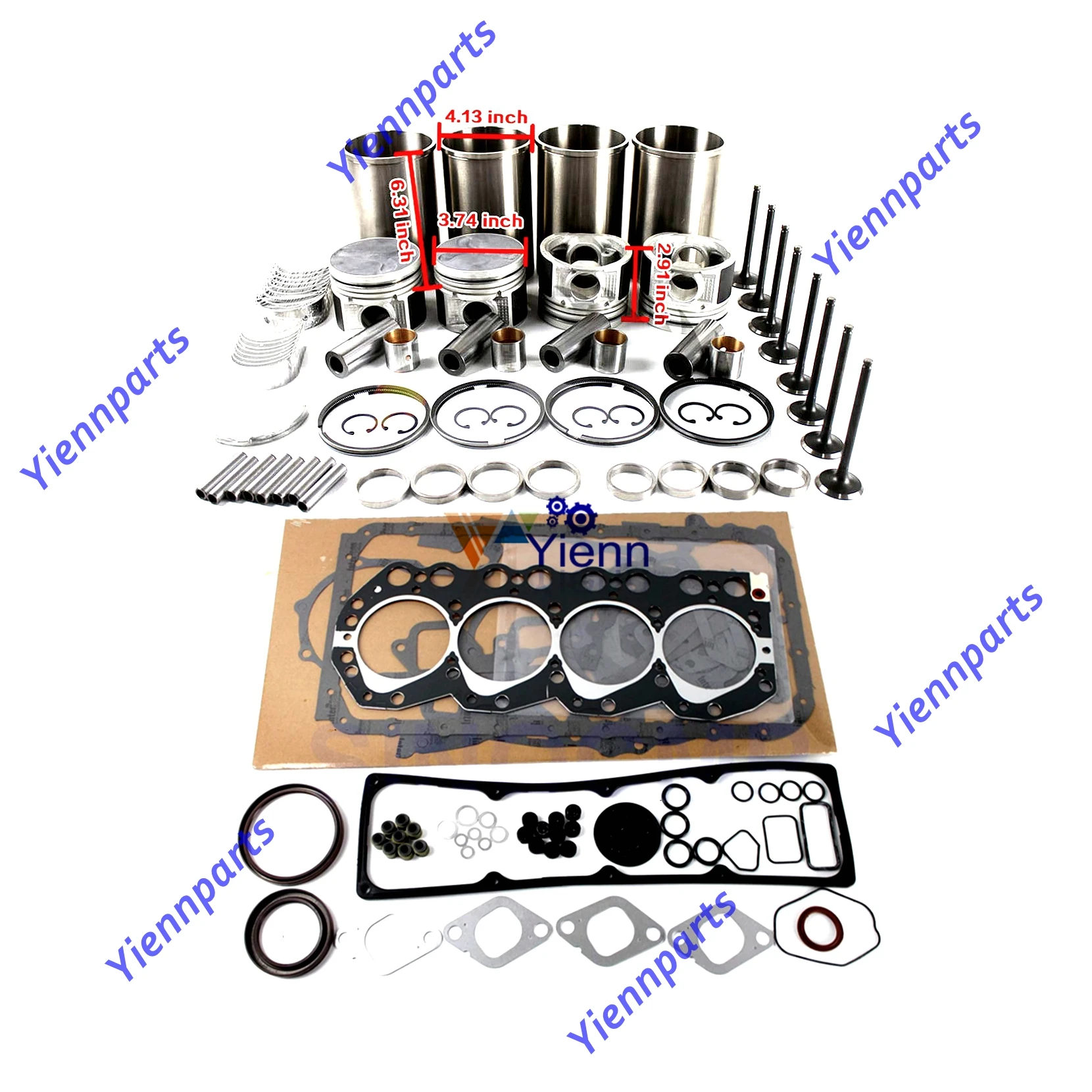 

For Nissan TD27 TD27TI Overhaul Rebuild Kit Piston Ring Liner Gasket Bearing Set Fits Nissan Homy Mistral Terrano Engine Parts