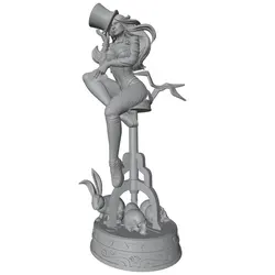 Figura decorativa 1/24 de personaje de anime - gris, DIY, sin montar