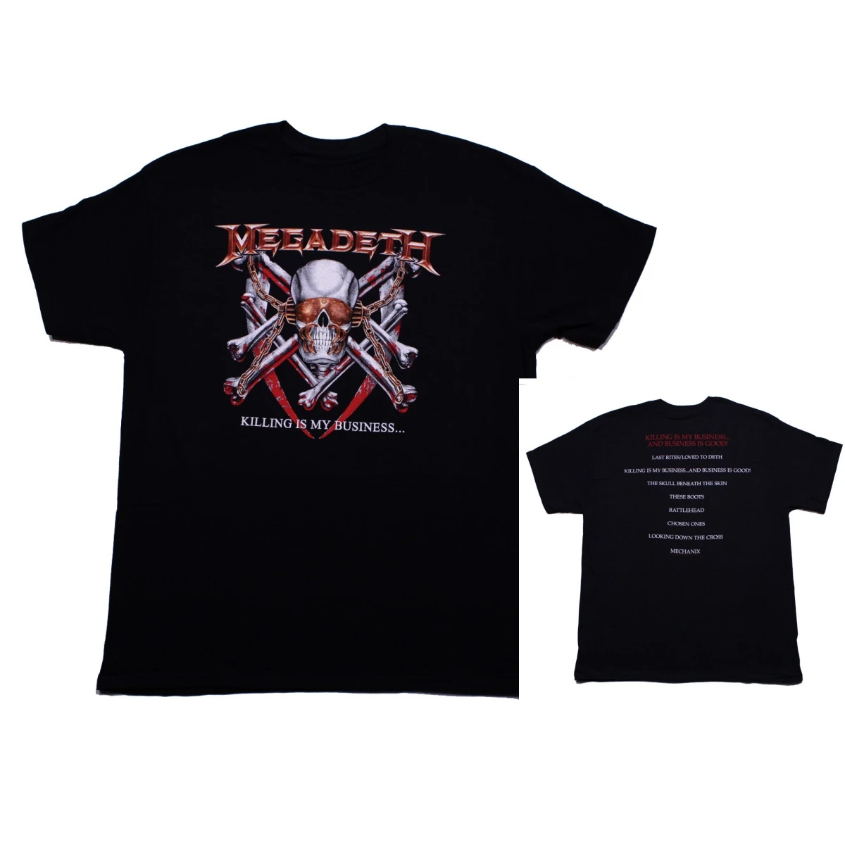Camiseta de la banda Megadeth Killing Is My Business, camiseta gráfica de algodón para hombres y mujeres, ropa de calle de verano