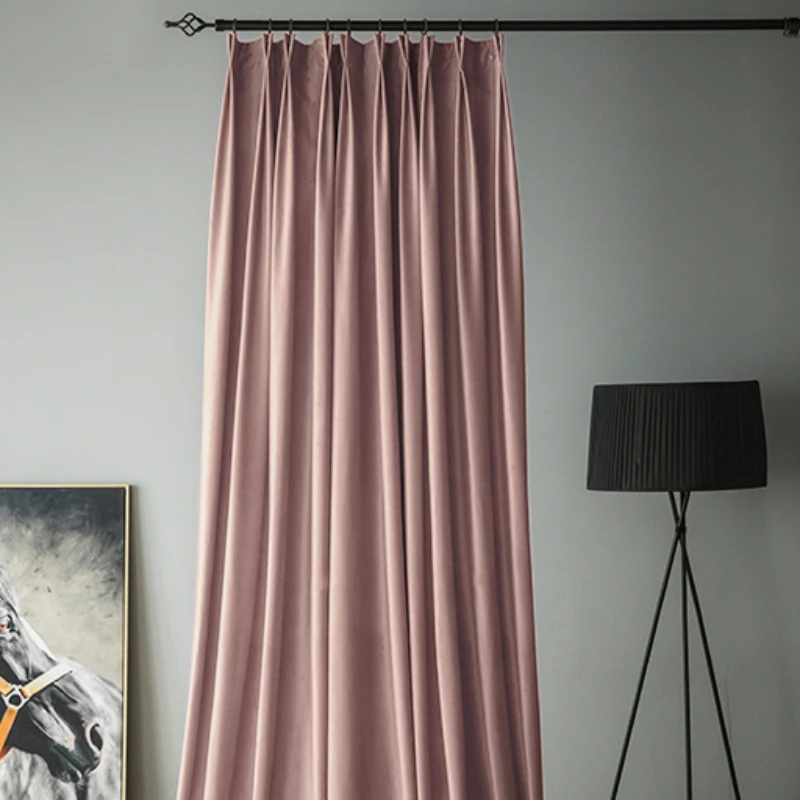 High Quality Blackout Flannel Soft and Smooth Light and Luxurious Texture Curtains Home Art Velvet Curtain Fabric Customization