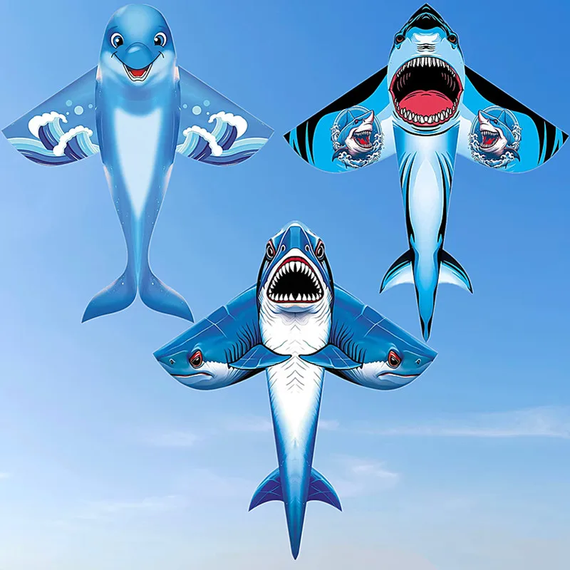 free shipping dolphin kite shark kite gel blasters linha de pipa botarga inflables lenkdrachen drachen steigen basta juego fun