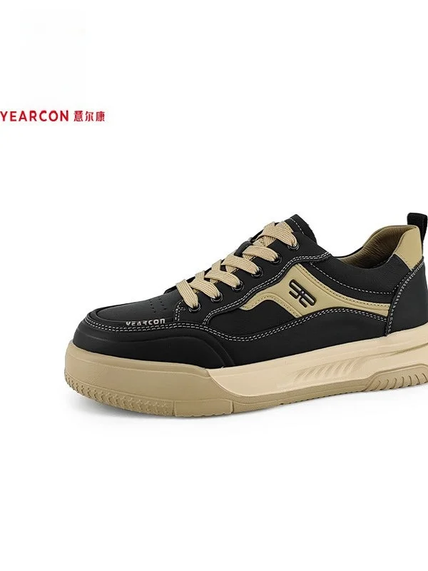 

Модные кожаные мужские повседневные туфли, стильные туфли на резиновой подошве, удобные, легкие, с круглым носком.