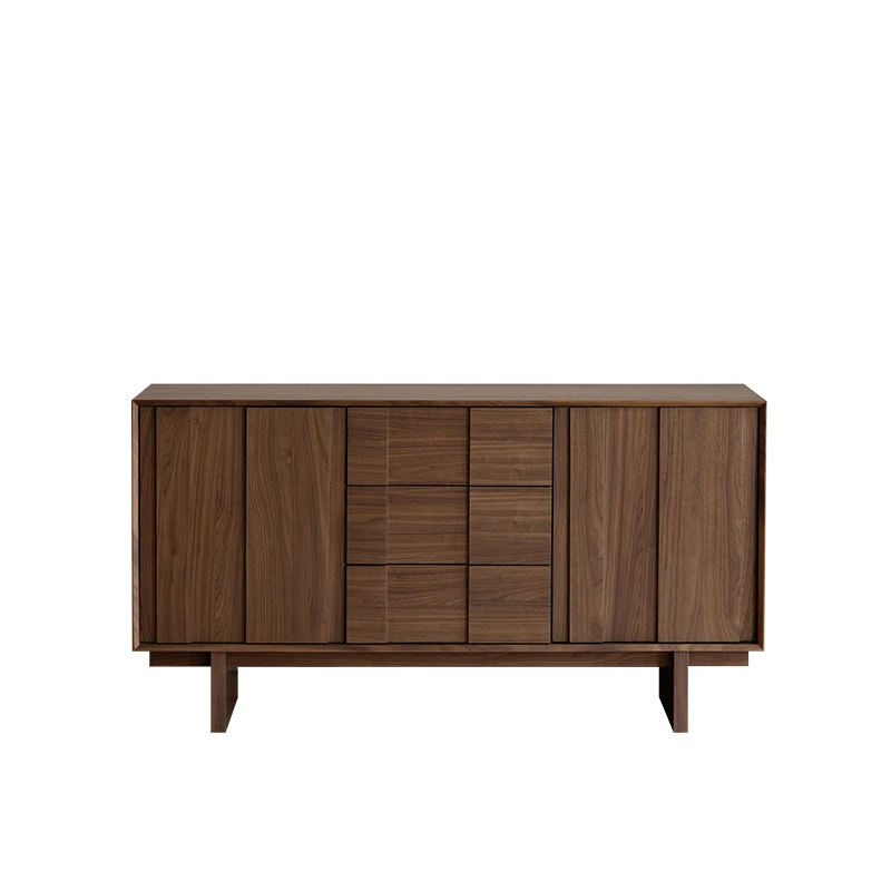 

vintage style sideboard solid wood storage cabinet black walnut locker wind chest of drawers restaurant sideboard