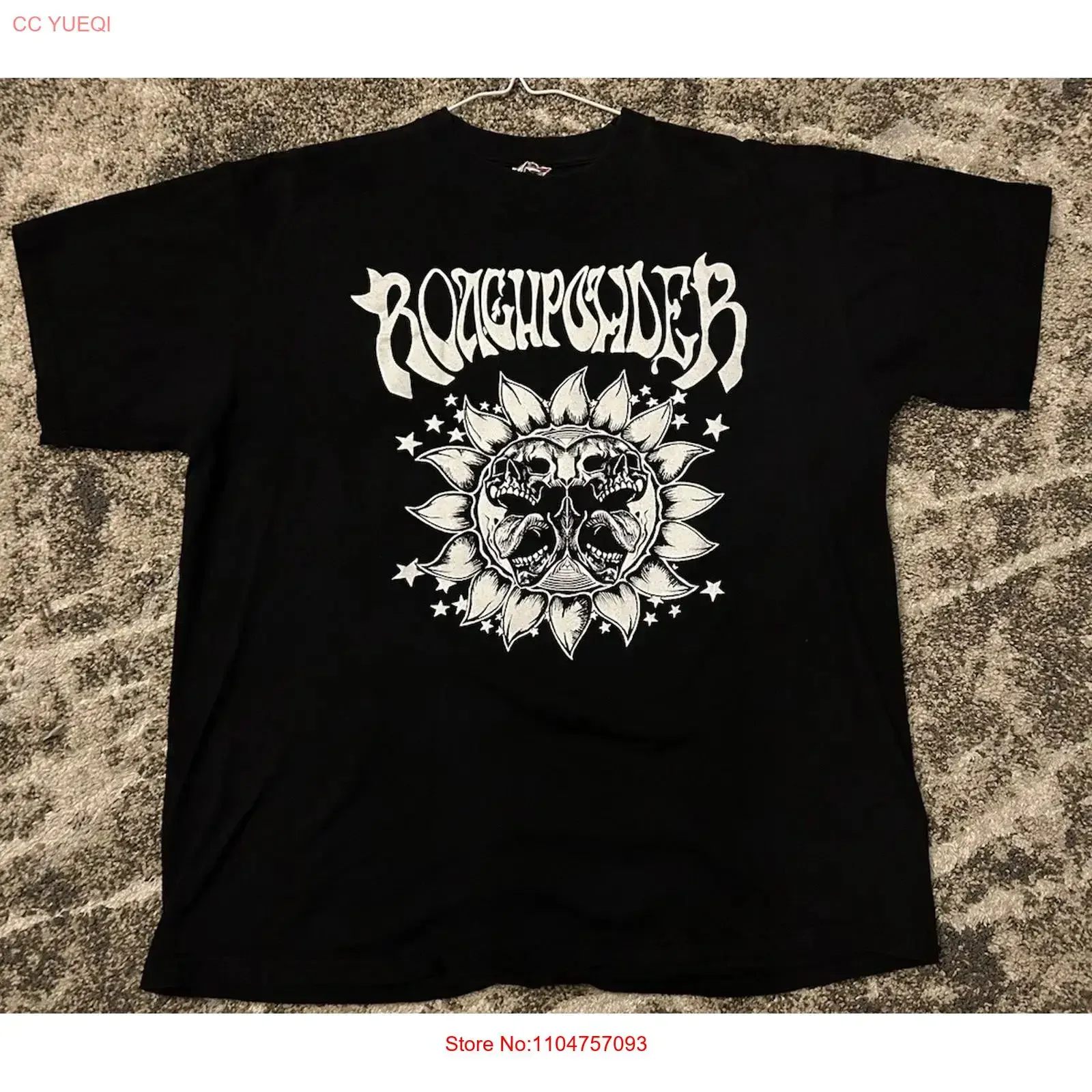Roach Powder Sweedish Stoner Heavy Metal Band T Shirt XL Dbl Sided Black VTG vintage Washed Breathable Slightly Stylish