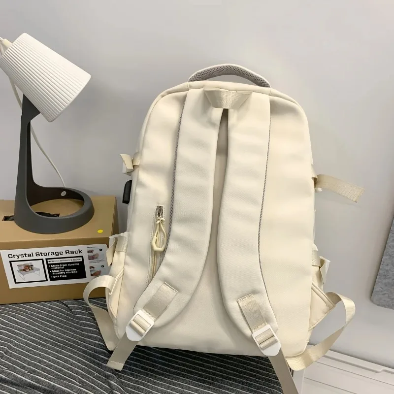 Multi-layer large capacity preppy couple travel backpack