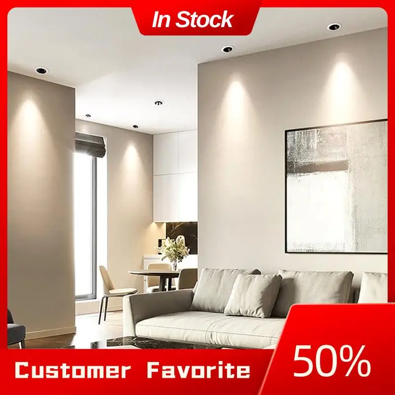 Top Sale 12W Narrow Edge Spotlight Deep Cup Anti-Glare Embedded Wall Washing Lamp Household Lighting Living Room Ceiling Lamp (U