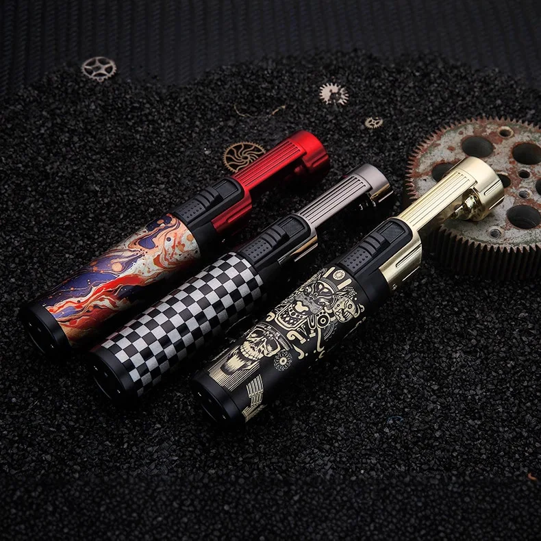 

Многофункциональная газовая горелка HONEST 2026 с синим пламенем, 360° ° Регулируемый перевернутый пламенный факел с функцией циклического поддува