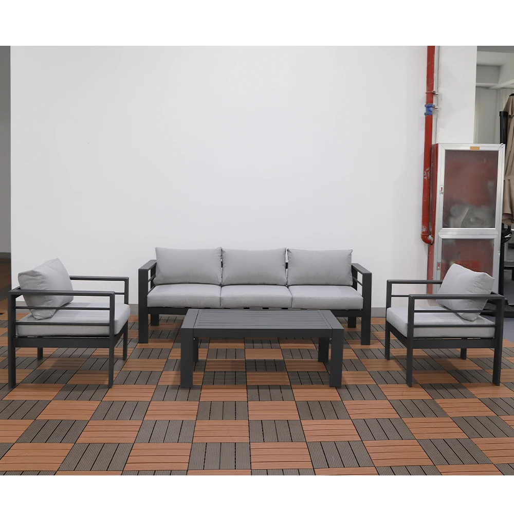 

Modern Grey Furniture Set for Living Room Hotel Villa Courtyard Farmhouse Apartment Outdoor Garden Use