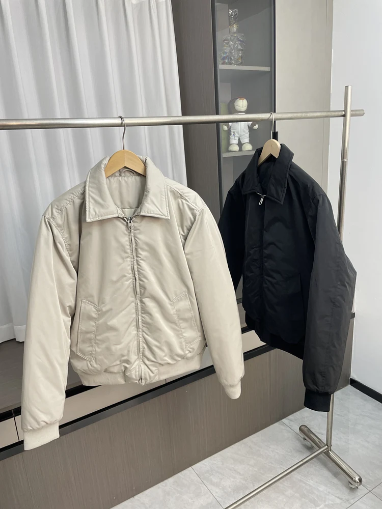 

Sli And Classy! Comfortable And Warm! Men's Autumn Winter Casual Collar Pilot Jaet Cotton Coat Outerwear