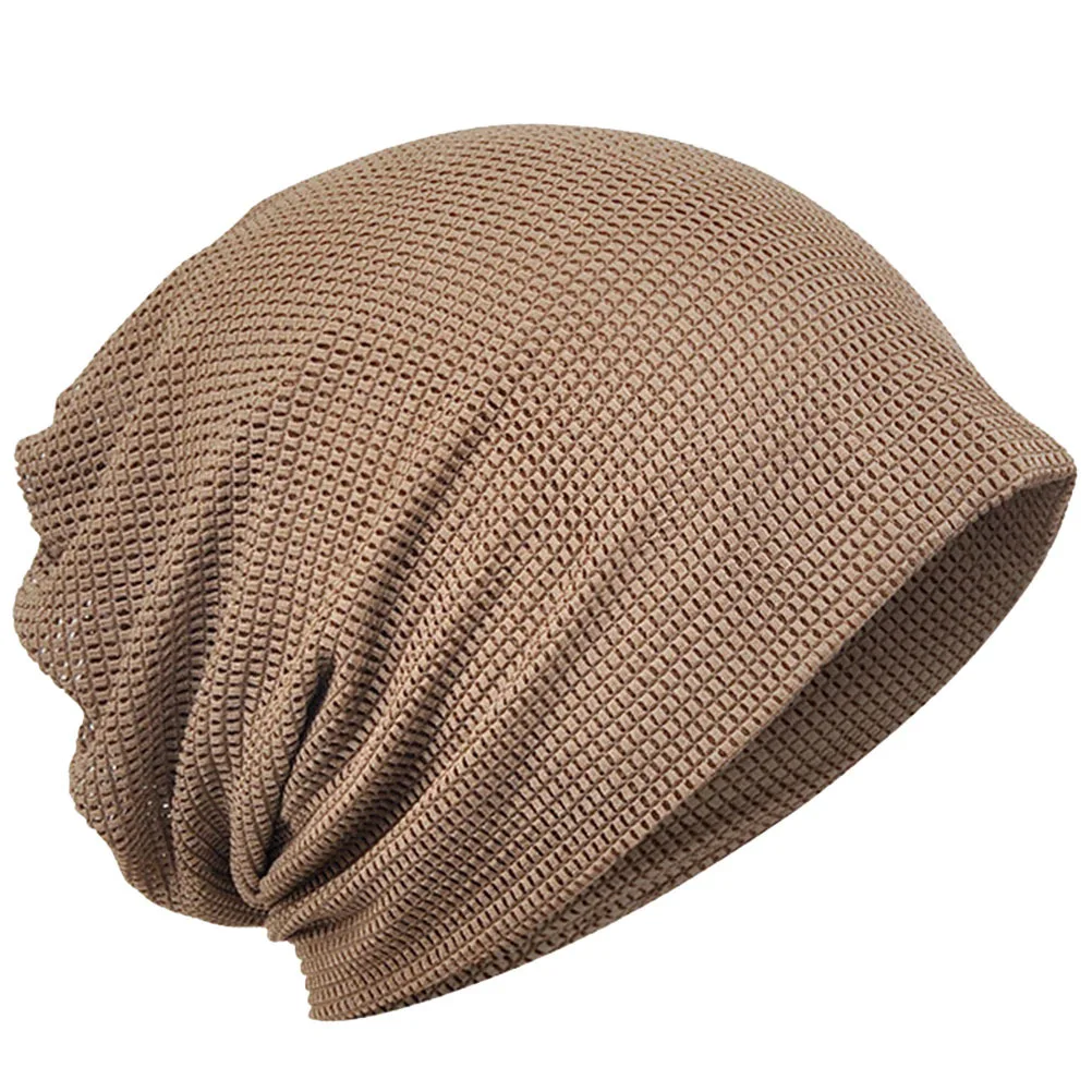 

Women'S Mesh Hat Coffee Color Lightweight Breathable Dual Use Turban Cap For Outdoor Hiking Running Yoga Hat Scarf Beanie
