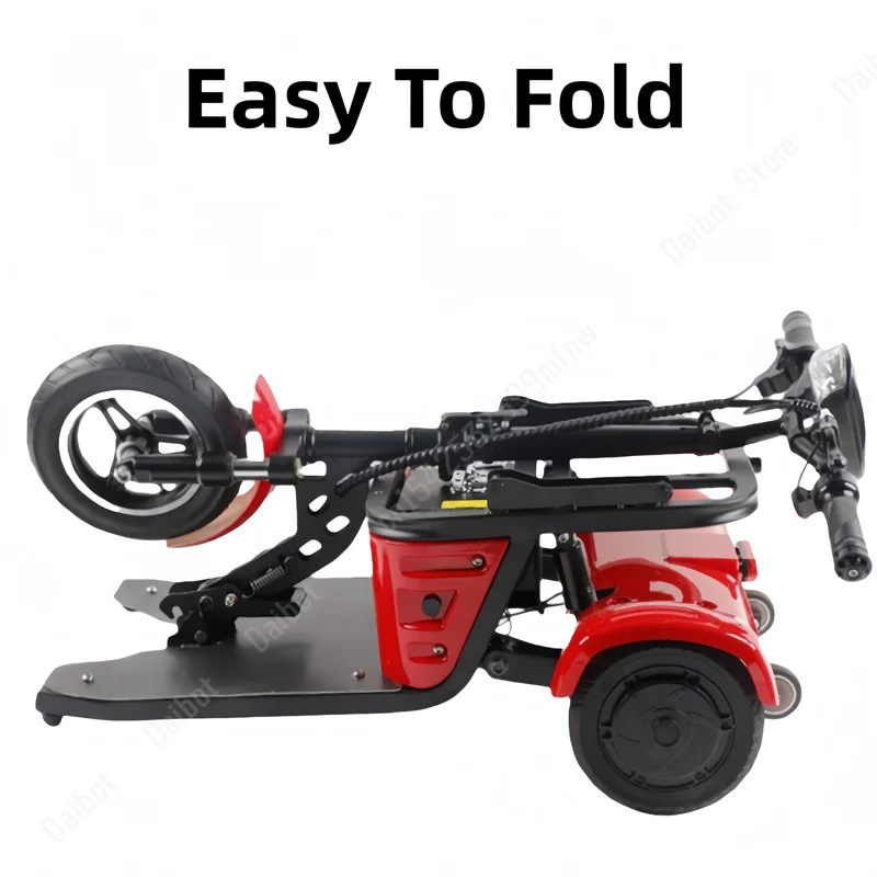 Faltbarer Elektrischer Dreirad-Reise-Scooter für Senioren 500W36V 3-Rad-Elektro-Scooter mit Korb Mini-Mobilitätsroller – Detail 8
