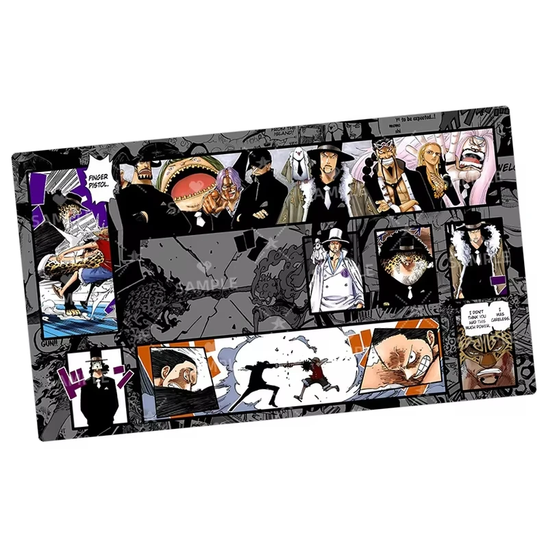 

Коллекционный игровой коврик OPCG DIY для карточных игр, аниме One Piece TCG, новая серия комиксов, Багги, Луффи, Зоро, Тич, Шанкс, 600*350*2 мм