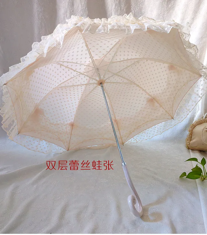 Japanese New Double Layer Lace l Sweetheart Princess Heart Butterfly Dance Melaleuca Umbrella