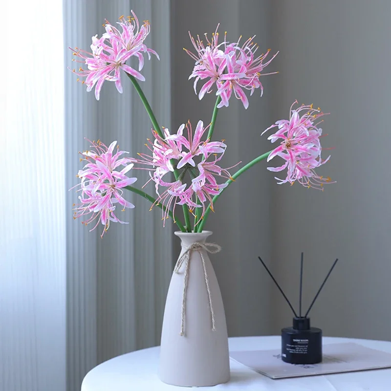 Simulation Red Spider Lily Home Living Room Dining Table Wedding Decoration Fake Artificial Flowers Beautiful Bouquet Home Decor