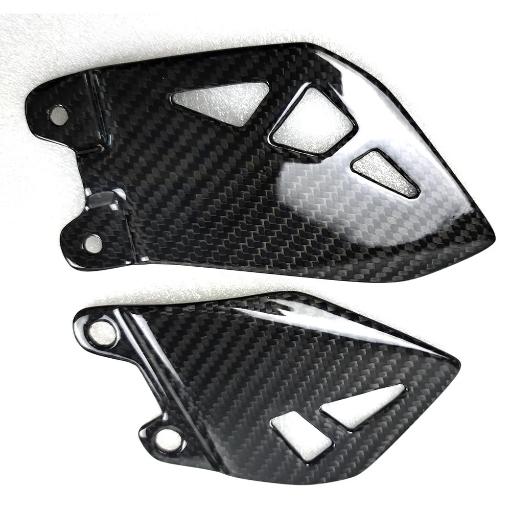 Motorcycle For Kawasaki ZX10R 2011-2024 100% Carbon Fiber Heel Guards Rearset Cover Footrest Wing Protector Fairing Accessories