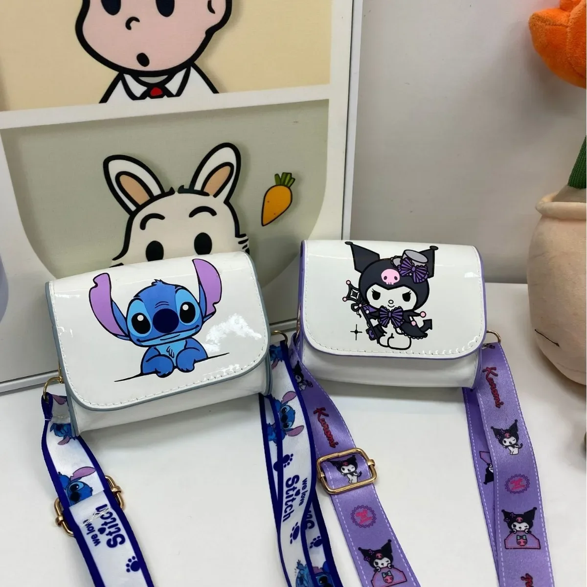 New Cartoon Anime Cute Crossbody Bags Kuromi Stitch Girls Women Luxury Brand Bag High Quality mini Designer Bags Kids Gifts